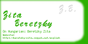 zita beretzky business card